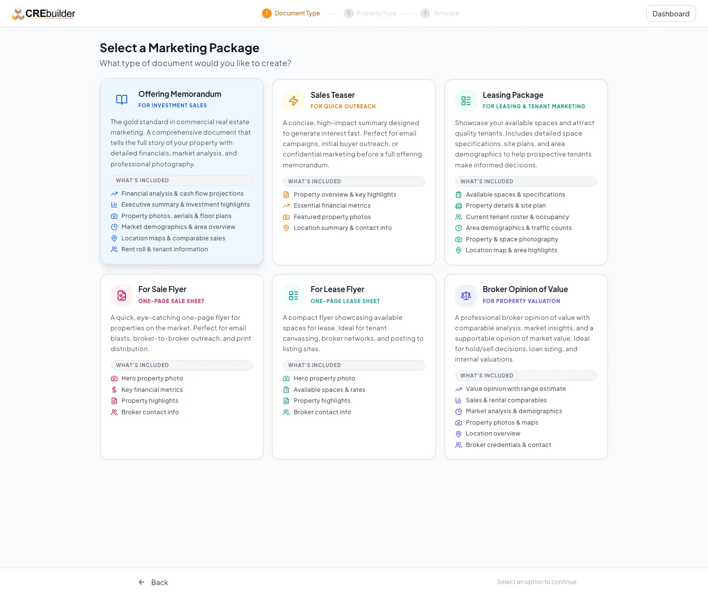 Show the package choice at the point where it changes the document workflow.