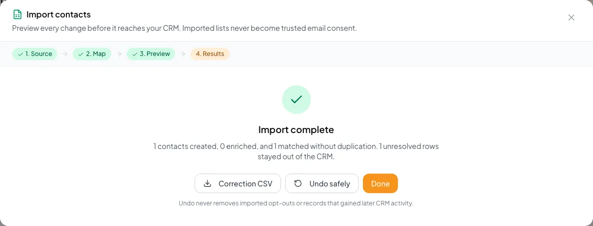 Show corrected rows accepted without undoing unrelated successful imports.