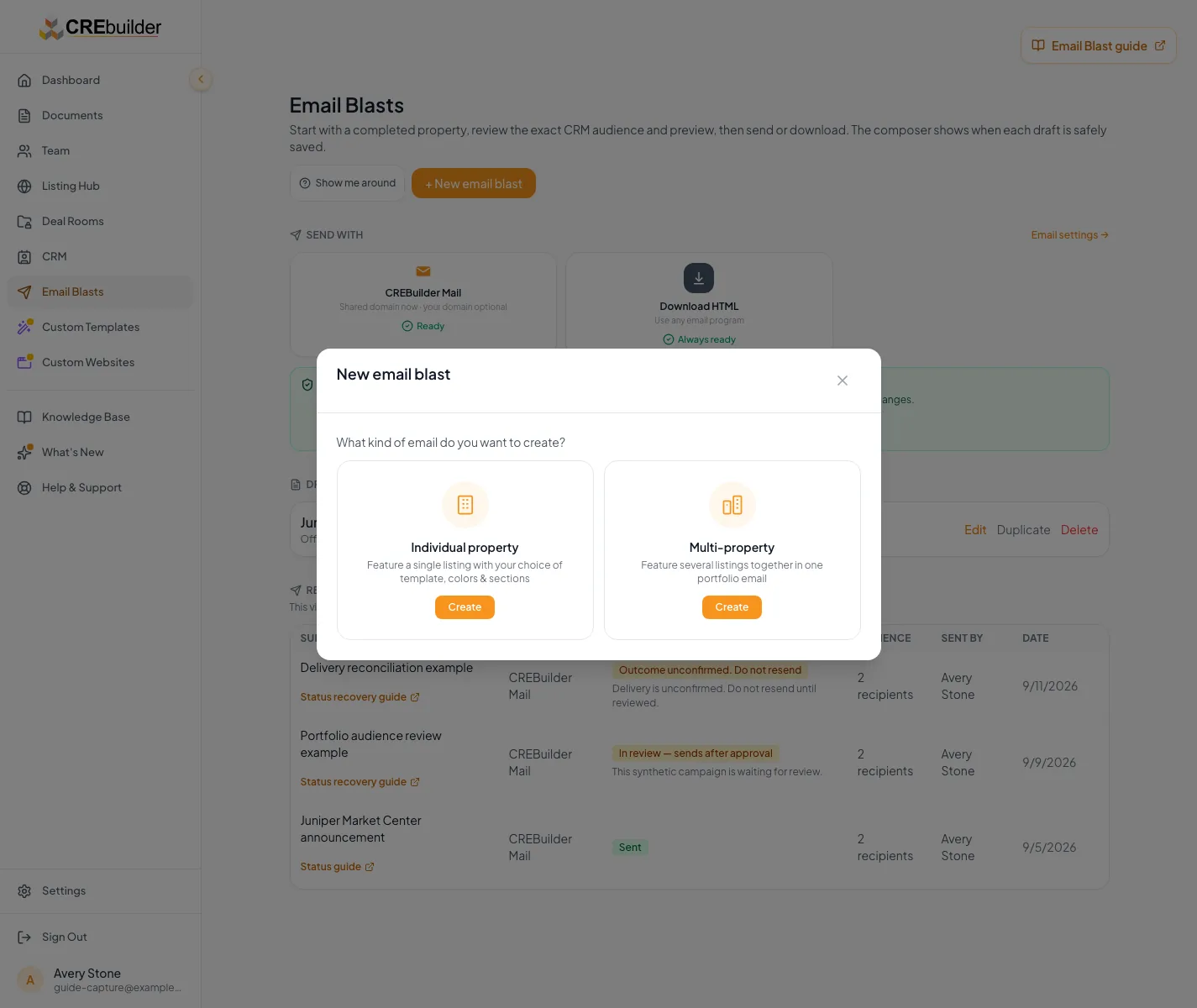 Show the single-property versus multi-property decision and its different controls.