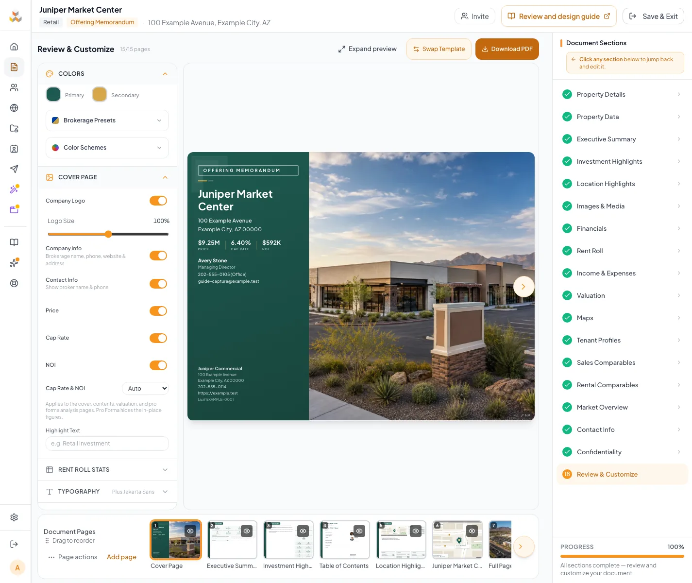 Demonstrate moving a document page with the visible earlier or later controls.