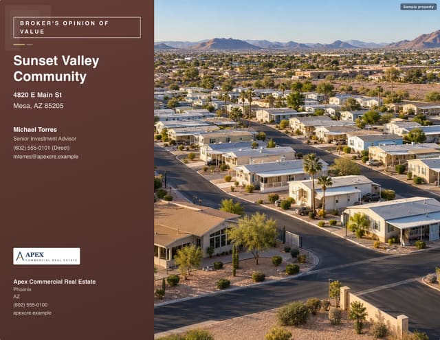 Mobile Home Parks BOV, modern layout