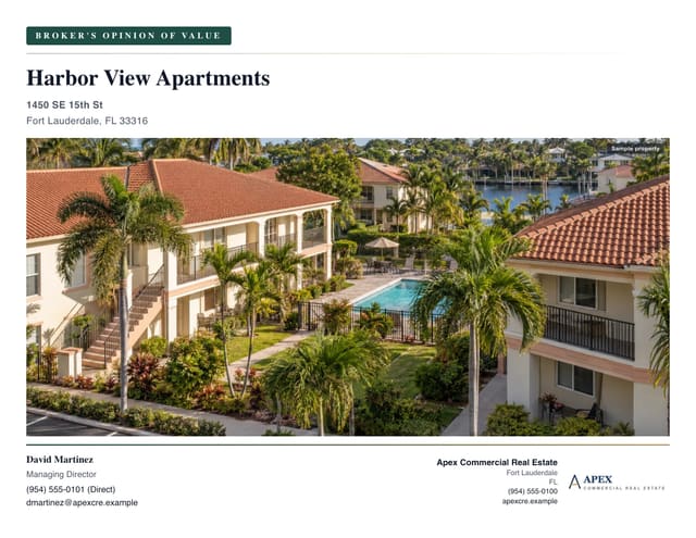 Multifamily BOV, professional layout