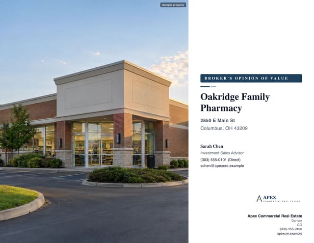 Net Lease BOV, premium layout