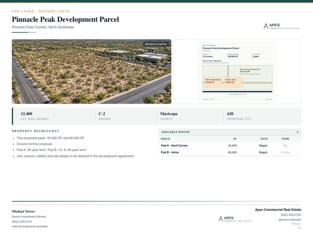 Land For Lease Flyer, premium layout