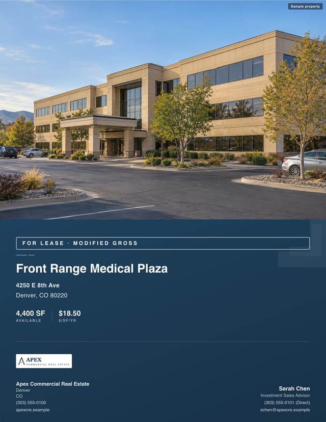 Office / Medical Leasing Package, modern layout