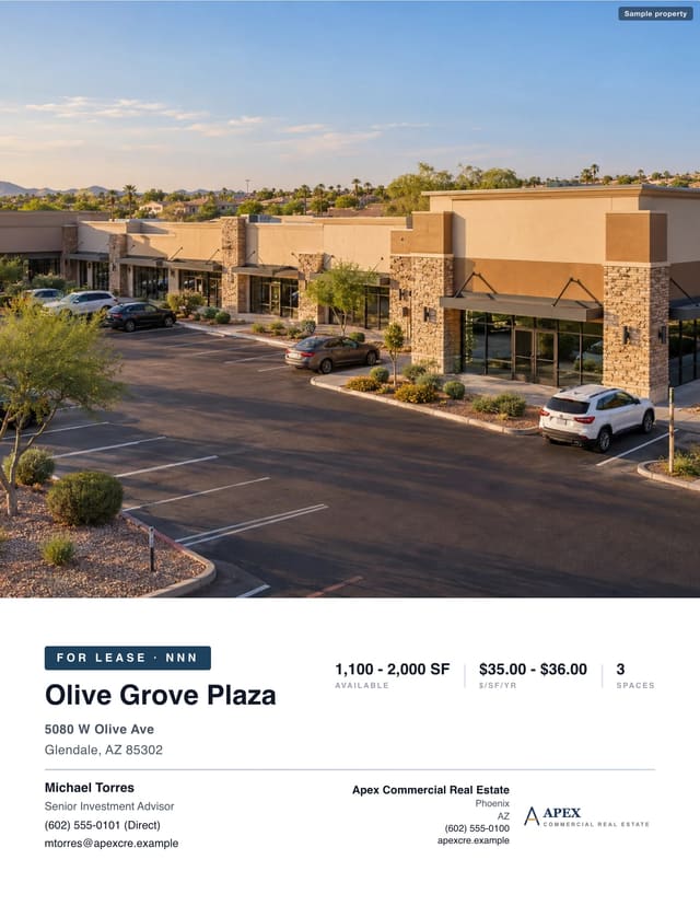 Retail Leasing Package, classic layout