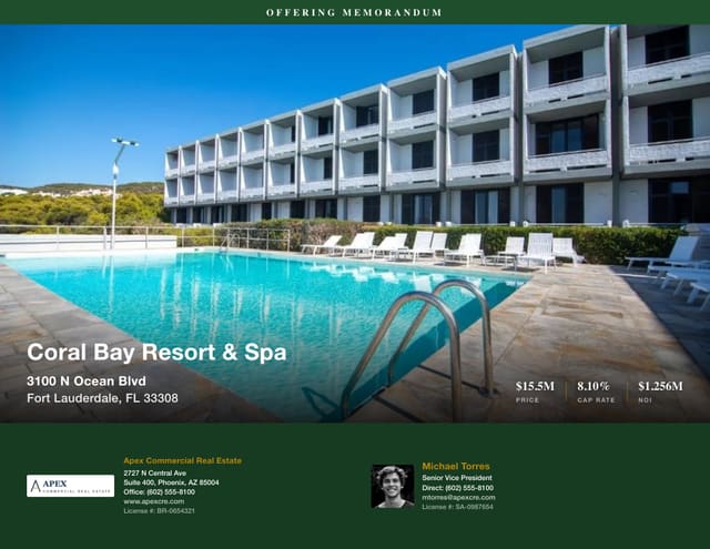 Hospitality Offering Memorandum template example created with CREBuilder