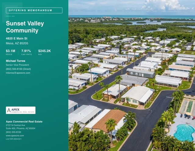 Mobile Home Parks Offering Memorandum template example created with CREBuilder
