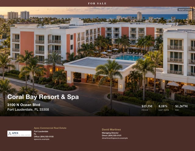 Hospitality Sales Teaser, heritage layout
