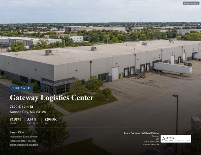 Industrial Sales Teaser, executive layout