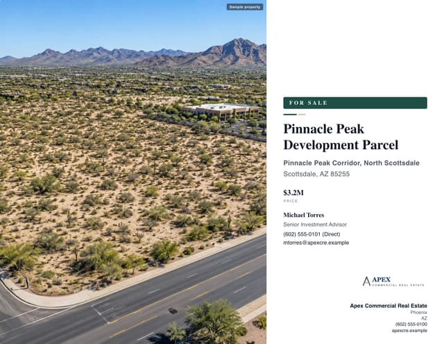 Land Sales Teaser, premium layout